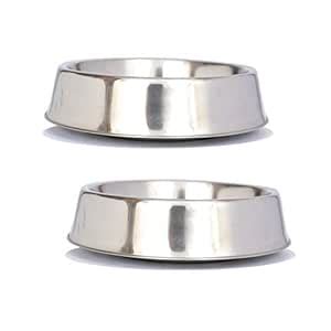 Iconic Pet 8 Cup Anti Ant Stainless Steel Non Skid Pet Bowl for Dog or ...
