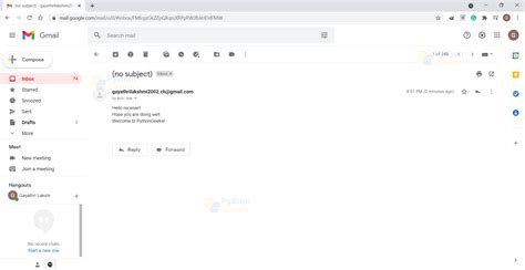 Send Email Using Python Tkinter 的图像结果