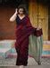 Soft Cotton Maroon Saree With Tassels|Beet And Turnip|Suta