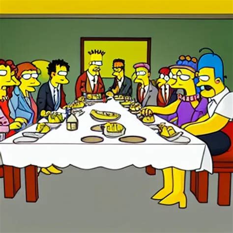Image result for Simpsons Last Supper