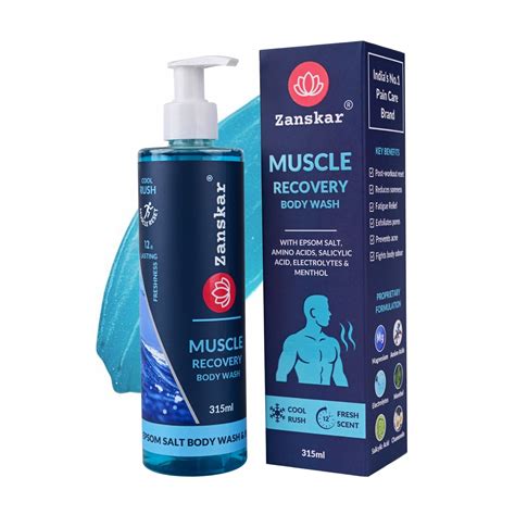 Zanskar Gym Recovery Muscle Body Wash with Epsom Salt (315ml) | For ...