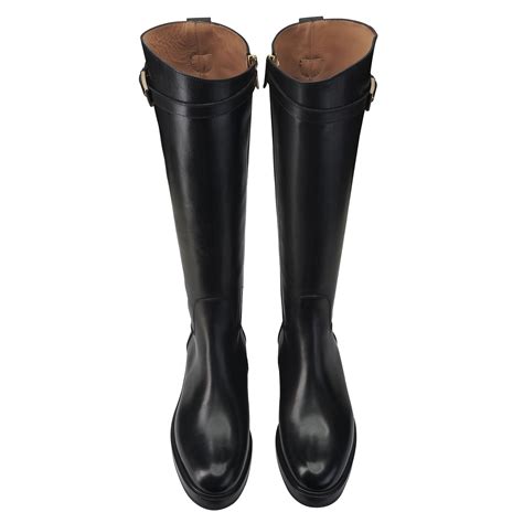 Black Long Leather Equestrian Boot | Ladies Country Clothing | Cordings