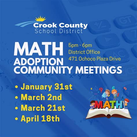 Math Adoption Community Meetings | Crook County School District