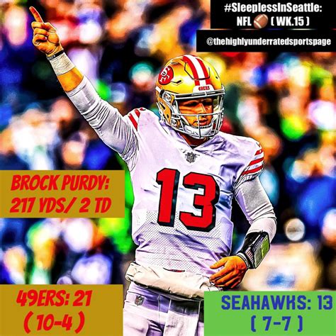 Brock Purdy was hurt but he still balled on the Seahawks alongside the ...