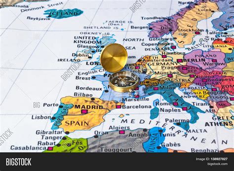 Europe Map Compass - Image & Photo (Free Trial) | Bigstock