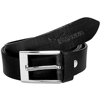 Buy Tamanna Men Black Genuine Leather Belt 42 at Amazon.in