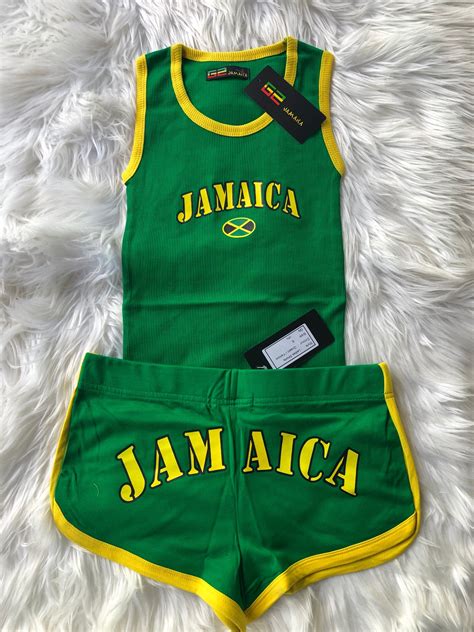 Jamaican Ladies Shorts Set (Green) | Everything Jamaica