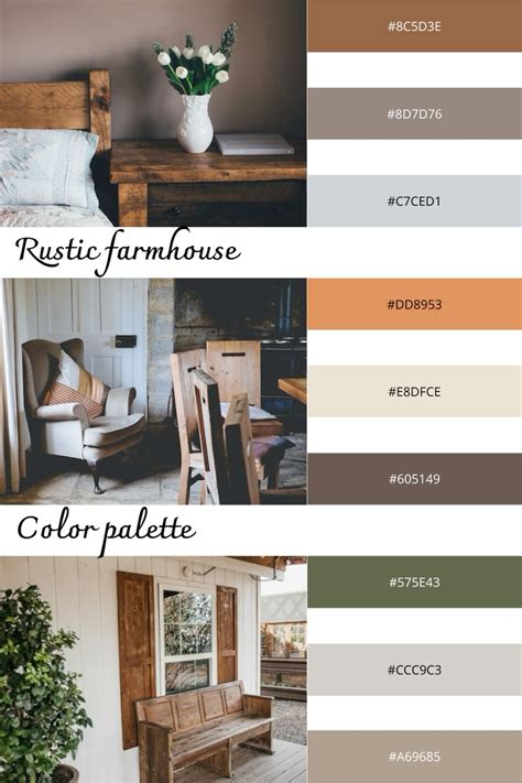 Farmhouse cozy neutrals color palette with hex codes and instructions ...