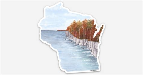 3" Wisconsin Sticker by Emilie Taylor Art | Die cut stickers | Sticker ...