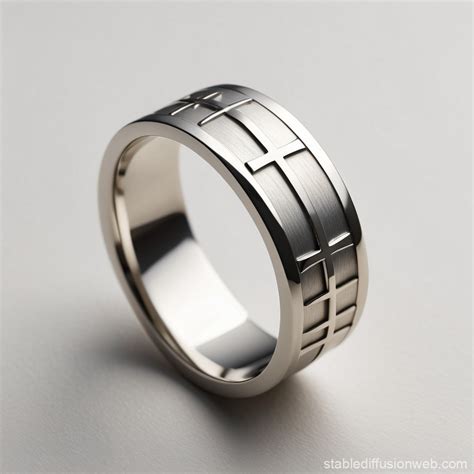 Japanese-Inspired Mens Wedding Band Design | Stable Diffusion Online