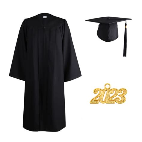Buy 2023 College Graduation Gown Hat Tassel Set, Zipper Closure ...