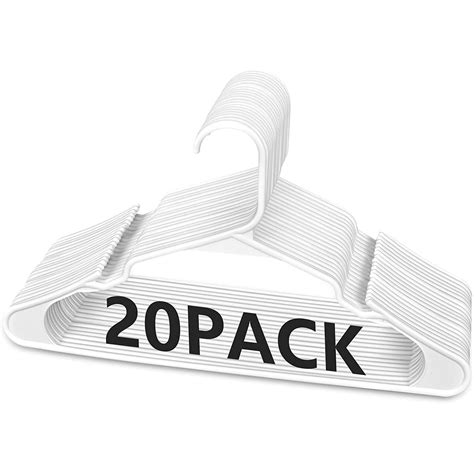 Plastic Clothes Hangers 42 x 22.2 cm White 20 Pieces - Multi Pack - 167200
