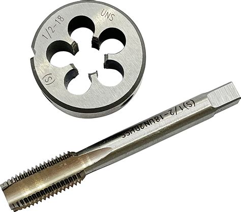 1/2-18 Tap And Die Set, Machine Thread Tap And Round Thread Die Right ...