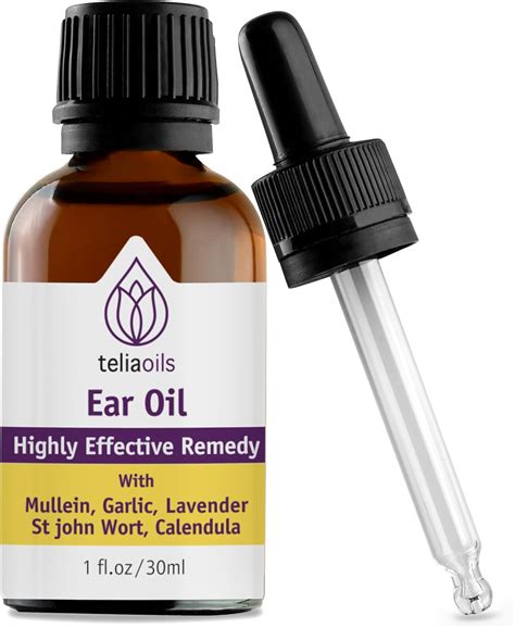 Amazon.com: Teliaoils Natural Ear Drops Essential Oil with Garlic and ...
