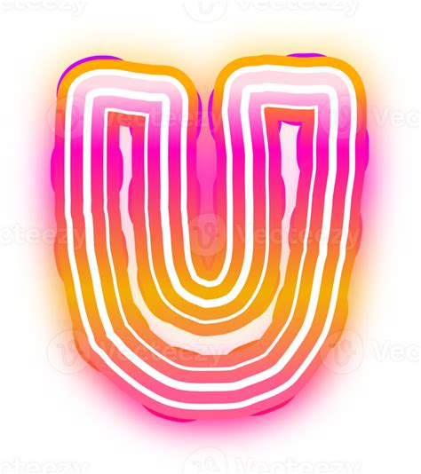 Neon Letter U PNG 的图像结果