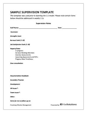 Staff Supervision Record Form - Fill Out, Sign & Share Online | pdfFiller