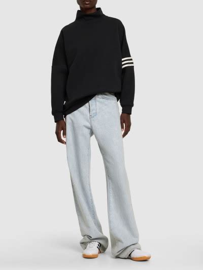 3-stripes oversize cotton sweatshirt - adidas Originals - Women ...