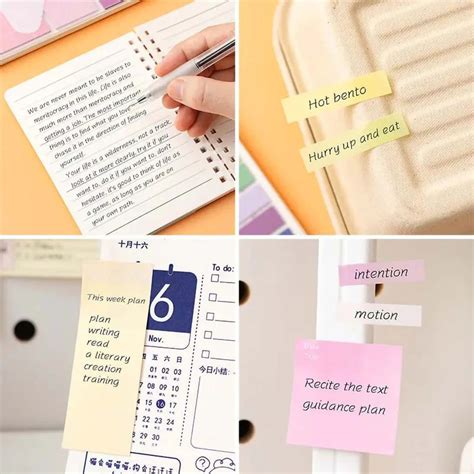 All-in-One Sticky Notes and Tabs Organizer-Spiral Notebook Adhesive Sh ...