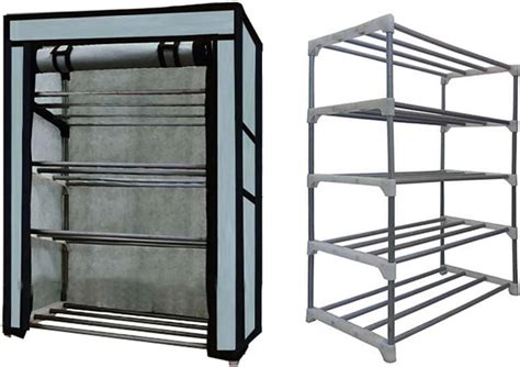 Ebee Iron Collapsible Shoe Rack (Black, 6 Shelves) : Amazon.in: Home ...