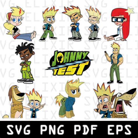 Johnny Test SVG Johnny Test Vector Johnny Test SVG Bundle - Etsy