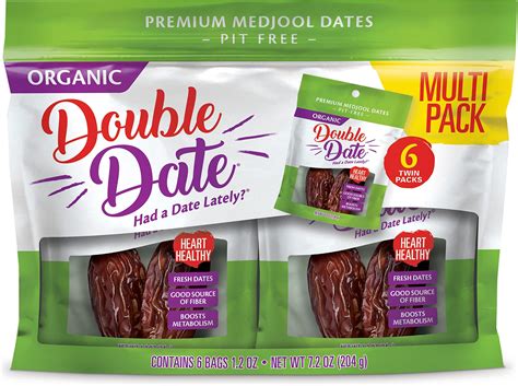 Amazon.com: Double Date Organic Medjool Dates Multipack, Pitted Medjool ...
