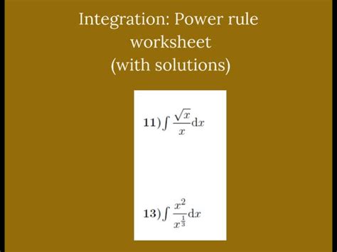 Image result for General Power Rule Integrals Sample Problems