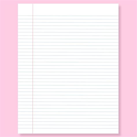 FREE College Ruled Notebook Paper PDF