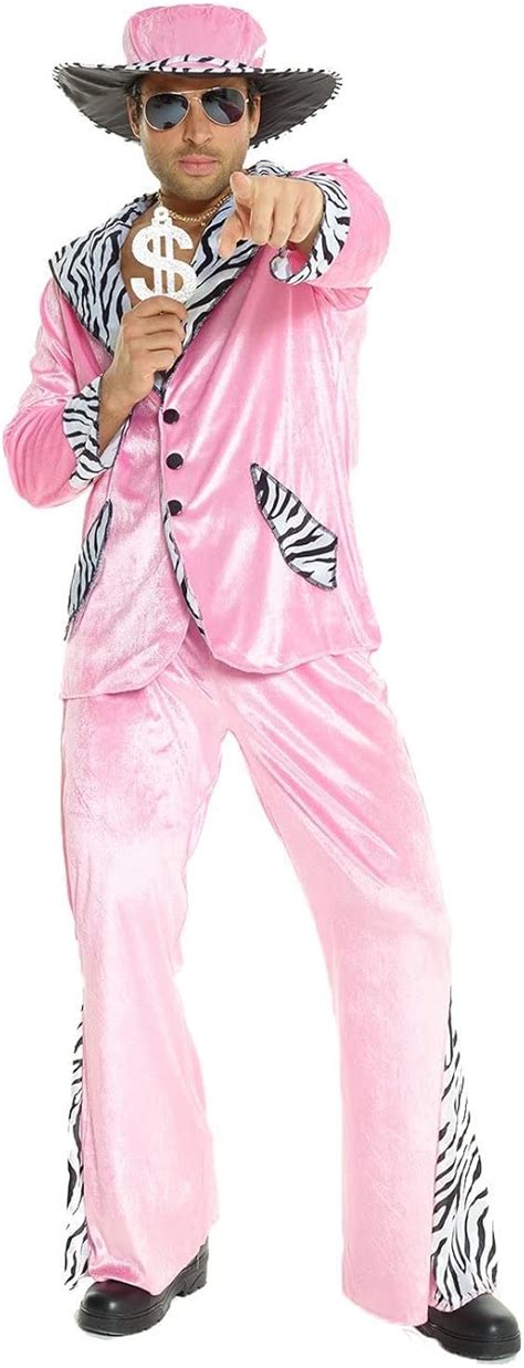 Morph Pink Halloween Costumes for Men Pimp, 70s Pimp India | Ubuy