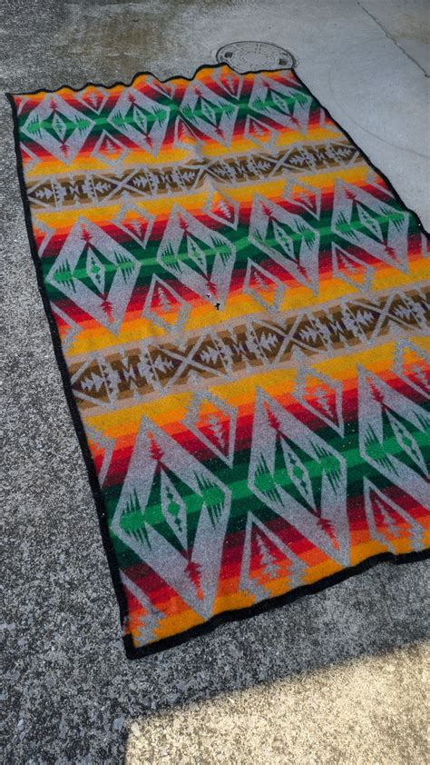 Vintage BeaverState Pendleton Wool Rug Native Blanket USA ビンテージ ペンドルトン ...