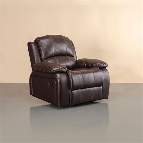Buy Madrid Nxt Dark Brown Faux Leather One Seater Recliner - 97cm from ...