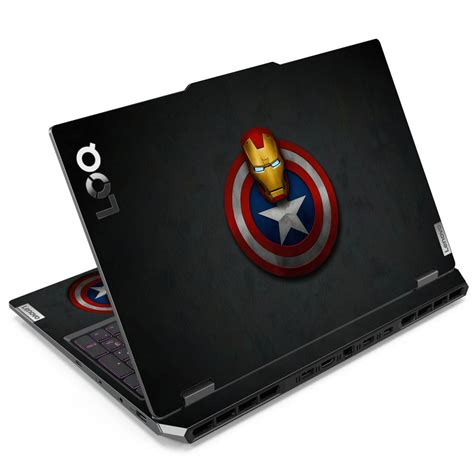 Shop Captain Shield Iron Man Mask Laptop Skin for Lenovo LOQ | Buy ...