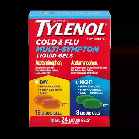 TYLENOL® Nighttime Cold & Flu Multi-Symptom Relief Liquid Gels