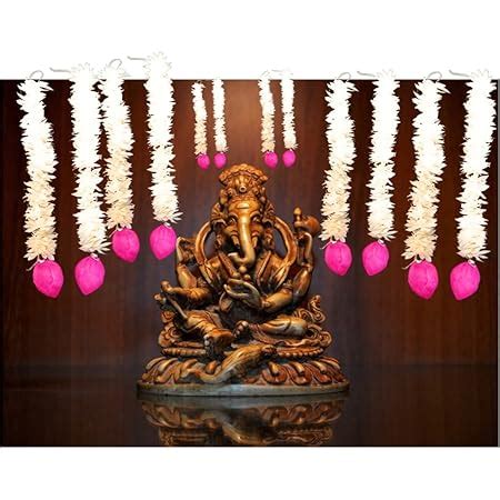 Lotus White Gajra Toran 5ft Festive Wall Decor Torans & Wedding Decor ...