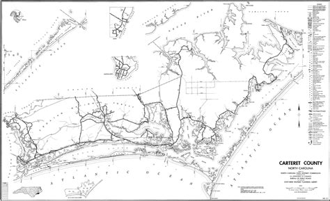 1962 Road Map of Carteret County, North Carolina