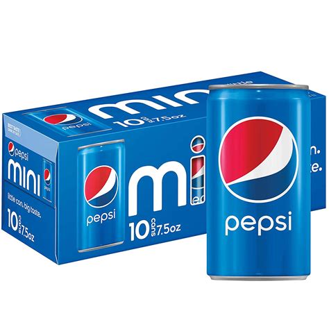 Pepsi Soda, 7.5 Ounce Mini Cans, 10 Pack - Walmart.com - Walmart.com