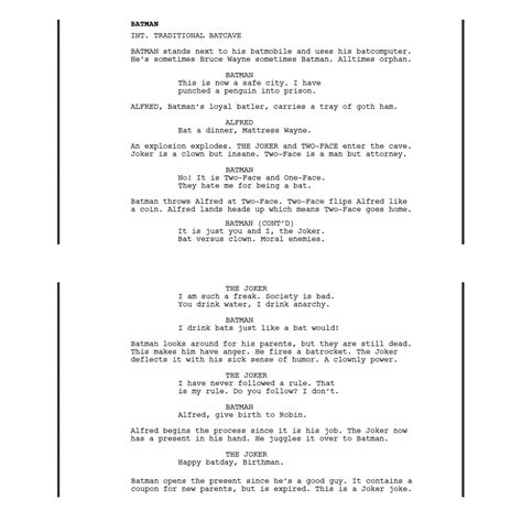 Image result for Batman Script SA Hood
