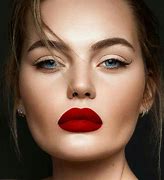 Image result for Eyeshadow with Cherry Red Lipstick