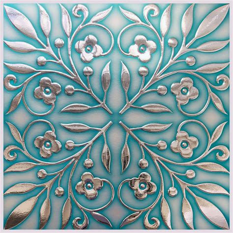 "Main Street Counter Backsplash Wall Tiles - Teal Metallic Self Stick ...