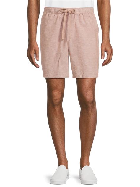 No Boundaries Men's and Big Men's Linen Blend Shorts, Sizes XS-5XL ...
