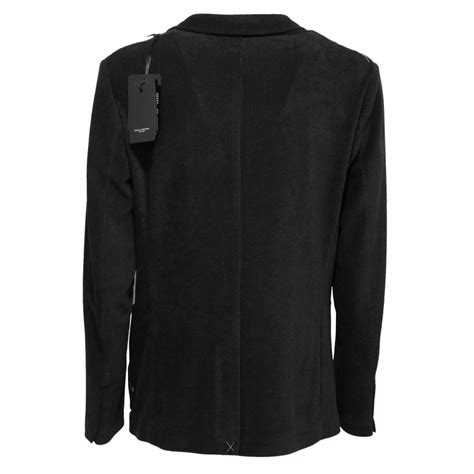 3450AB giacca uomo PAOLO PECORA dark grey micro fantasy velvet knit ...