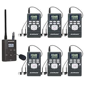EXMAX 60-108MHz Portable DSP Stereo Wireless Headsets FM Radio ...