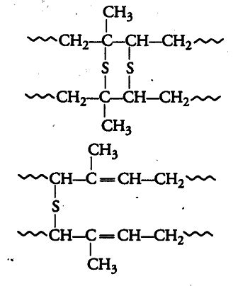 A natural linear polymer of 2-methyl-1,3 butadiene becomes hard on ...