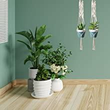 ecofynd Macrame Plant Hanger [Without Pot] | Rope Flower Pot Holder for ...