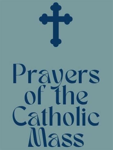 Prayers of the Catholic Mass - Printable Tri-fold Pamphlet - Etsy