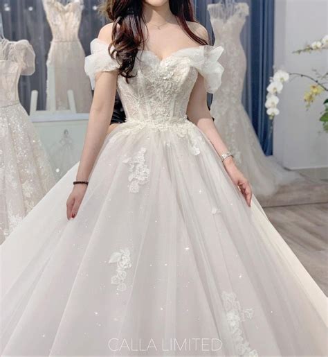 Pin by Miranda on vdn 🤍 | Pretty wedding dresses, Poofy wedding dress, Korean wedding dress