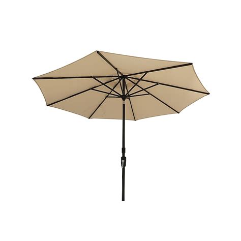 allen + roth 9-ft Aluminum Tan Slide-tilt Market Patio Umbrella ...