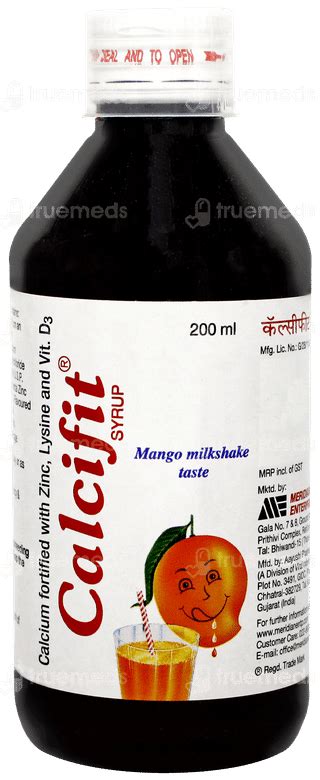 Calcifit 250 Mg/125iu/5mg Syrup 200 ML | Order Calcifit 250 Mg/125iu ...