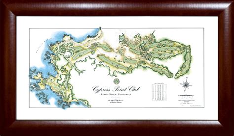 Cypress Point Golf Club Map Cypress Point Club 3D Effect Print | Joe