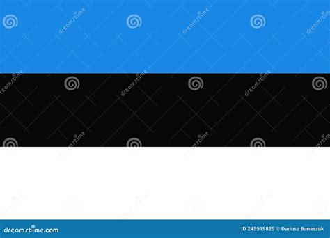 The Blue, Black and White Flag of Estonia. Stock Illustration ...