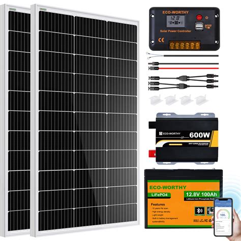 Eco Worthy 200 Watt 12v Complete Solar Panel Starter Kit | Desertcart INDIA